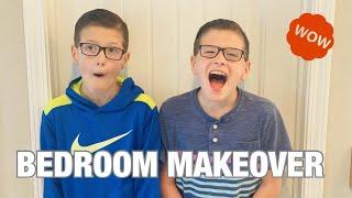 TWIN'S BEDROOM MAKEOVER | THEY COULD BARELY  RECOGNIZE THEIR OWN ROOM 