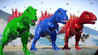 T-Rex, I-Rex, Spinosaurus Dinosaur Color Pack & Dinosaurs Fighting Jurassic World Evolution