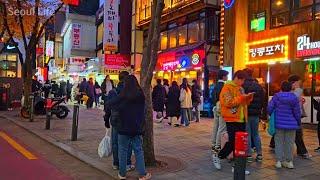 Seoul KOREA - Hongdae Shopping Streets and Sinchon 2023 Walking Tour