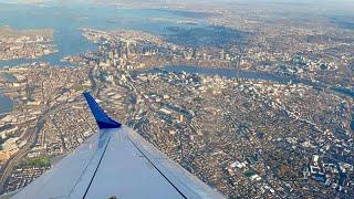 Awesome Boston Takeoff – Scenic Views – JetBlue Airways – ERJ-190 – BOS-LGA – N267JB