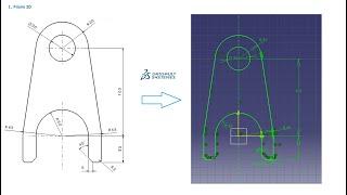 "Catia V5" Parte design – Esquisse - Tuto 1 : Filaire 2D