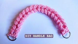 DIY HANDLE MACRAME BAG - CARA MEMBUAT TALI TAS TALI KUR - TALI TAS RAJUT -