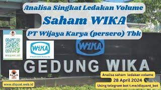 Analisa Saham Ledakan Volume WIKA , PT. Wijaya Karya Tbk.  28 Mei 2024