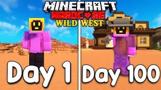 I Survived 100 Days Of Minecraft Hardcore In The WILD WEST!