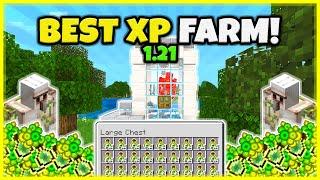 BEST XP FARM EVER!! (30 LEVELS/SECOND!) In Minecraft Bedrock And Java 1.21