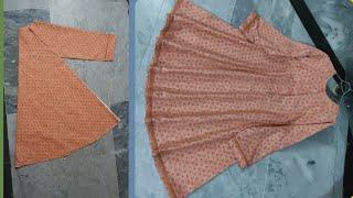 Umbrella cut kurti cutting and stitching