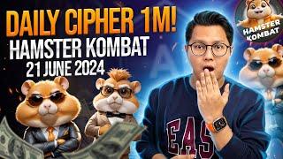 Hamster Kombat Daily Cipher Today 1M Coins 21 June 2024