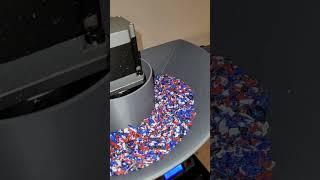 PLA filament production from shredded 3D printing waste with the Artme 3D filament extruder