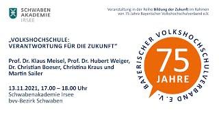 75 Jahre bvv: Volkshochschule: Verantwortung für die Zukunft | Schwabenakademie Irsee