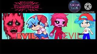 FRIDAY NIGHT FUNKIN' mod EVIL Null vs BF Day 2! (ORIGINAL VS GACHA CLUB)