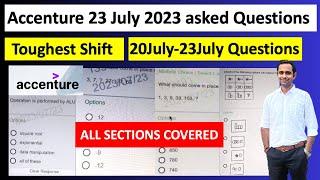 Accenture 23 July 2023 Tough Questions asked | Accenture 23 July Complete Paper Solution
