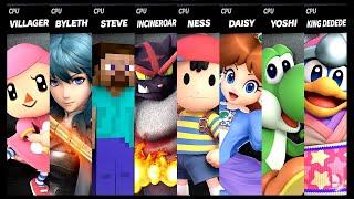 Villager VS Byleth VS Steve VS Incineroar VS Ness VS Daisy VS Yoshi VS King Dedede Smash Ultimate