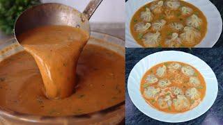 How to make Nepali jhol  momo |popular Nepali street food|jhol momo achar recipe/