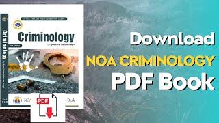 Download NOA Criminology Book PDF Free || CSS PMS PDF Books Free Download