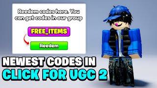 *NEW* WORKING CODES FOR ROBLOX CLICK FOR UGC 2 | Roblox Click For UGC 2 Codes