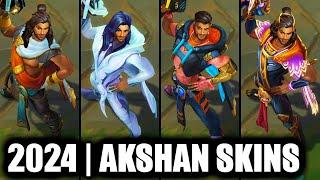 ALL AKSHAN SKINS SPOTLIGHT 2024 | League of Legends