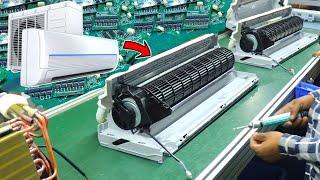 FACTORY में SPLIT AC कैसे बनता है | Split AC Manufacture | Split AC Production Line.