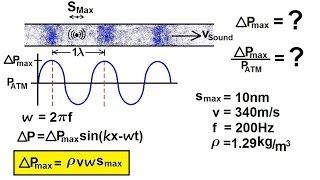 Physics 20  Sound and Sound Waves (33 of 49) Maximum Pressure in a Sound Wave