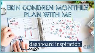 Erin Condren Functional Monthly Plan with Me in my NEW Compact Vertical LifePlanner + Tending  List