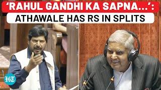 Ramdas Athawale’s Poetic Dig At Rahul Gandhi In Rajya Sabha Leaves Congress Fuming  | Watch