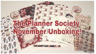 The Planner Society November Unboxing | Planning With Eli