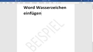 Word Wasserzeichen einfügen, bearbeiten & entfernen– Word Dokument Wasserzeichen Bild erstellen