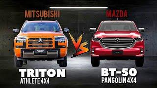 MITSUBISHI TRITON ATHLETE 4X4 2024 vs MAZDA BT-50 PANGOLIN EDITION 2 4X4