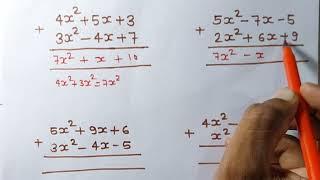 बीजगणित का जोड़ कैसे किया जाता है / class 7 maths hindi medium / basic algebra / #addition #algebra