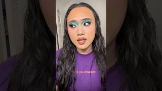 Turquoise eyeshadow  #lipsync #glam #colorfulmakeup