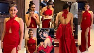 Shivangi Joshi slays in red high thigh slit dress at Starz Of India Awards 2024