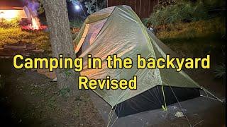 Camping in the backyard #backyardcamping #camping #seniorcamping #campfood