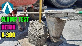 Tes Slump Beton Mutu K-300 (Concrete Slump Test)