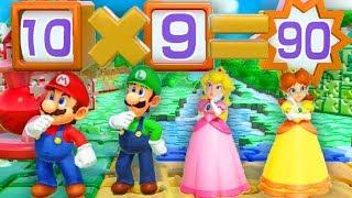 Super Mario Party - Minigames - Mario vs Luigi vs Peach vs Daisy