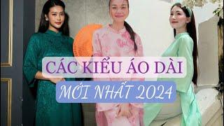 Các kiểu áo dài mới 2024 |áo dài Tết hot trend| vải áo dài đẹp