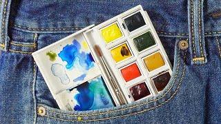 My favorite watercolor kit for urban sketching