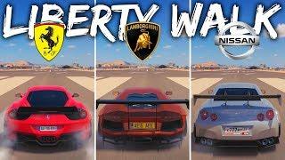 Liberty Walk BATTLE ! Aventador vs GT-R vs 458 Italia | Forza Horizon 3