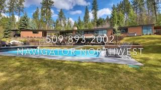 Mid-Century Modern Waterfront Estate- Spokane Wa Luxury Home (509) 878-3371