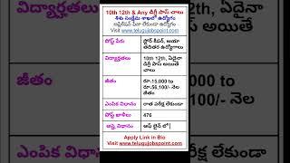 Latest Andhra Pradesh job notification in Telugu