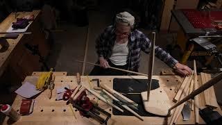 Making a tenon wedge to plug my mistake on the Esherick stool leg