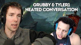 Tyler1 & Grubby Heated Conversation | Warcraft 3 Pressure