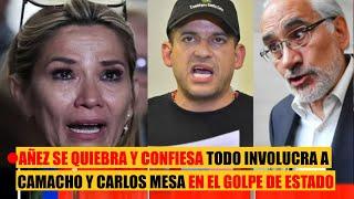 Jeanine Áñez se quiebra y confiesa todo: involucra a Carlos Mesa y Camacho en el Golpe de Estado