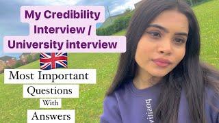 University interview/Credibility interview Important Questions with Answers l Study in UK