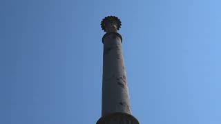 The 1803 Simmons Memorial on top of Roman & medieval castle Dane John Mound Canterbury Kent England