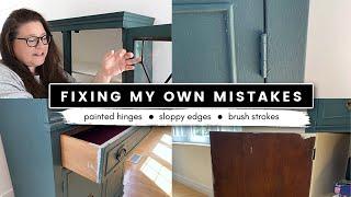 Fixing my own Furniture Painting Mistakes | BEGINNER FRIENDLY