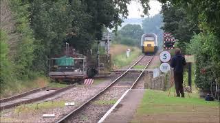 FOUR TRAINS AT DUNSTER STATION WSR 20 AUGUST AND WITH HST 28 AUGUST 2024