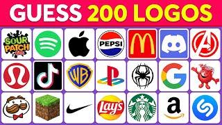 Guess the Logo in 2 Seconds...200 Famous Logos  Logo Quiz 2024 | Monkey Quiz