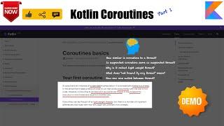 Getting started with Coroutines : Kotlin Fundamentals Tutorial - 50