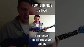 Quick Jazz Lesson: Improvising on ii-V-i progression with Pentatonic Scale #shorts #jazzguitar