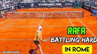 Rafael Nadal Intense Battle in Practice Session in ROME for Italian Open 2024