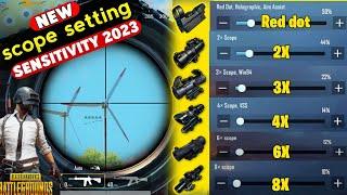 PUBG MOBILE/BGMI Scope Sensitivity Settings 2x 3x 4x 6x 8x 2024 | New Best Scope Settings in 2024